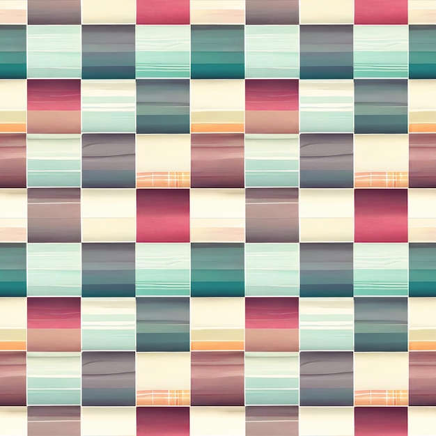 Checkered abstract seamless pattern in pastel colors Print for printing on fabric wrapping paper scrapbooking