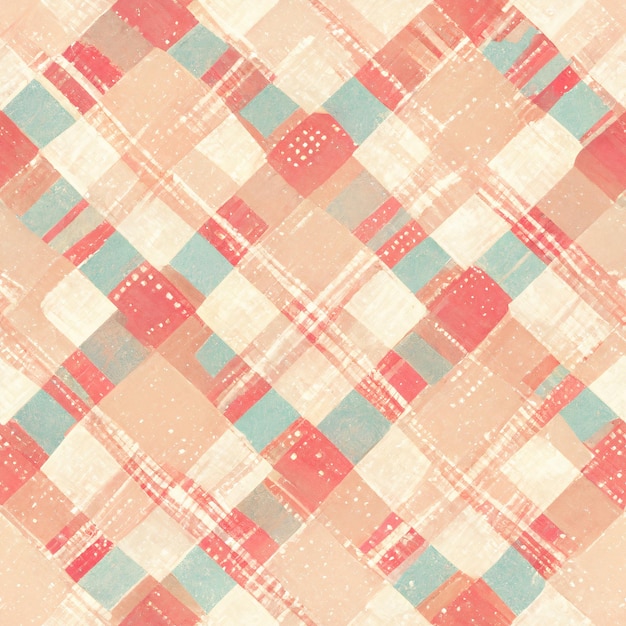 Checkered abstract seamless pattern in pastel colors Print for printing on fabric wrapping paper