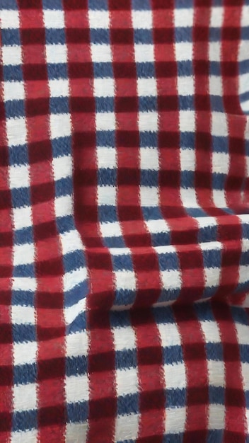 Checkered fabric with colored threads generative ai