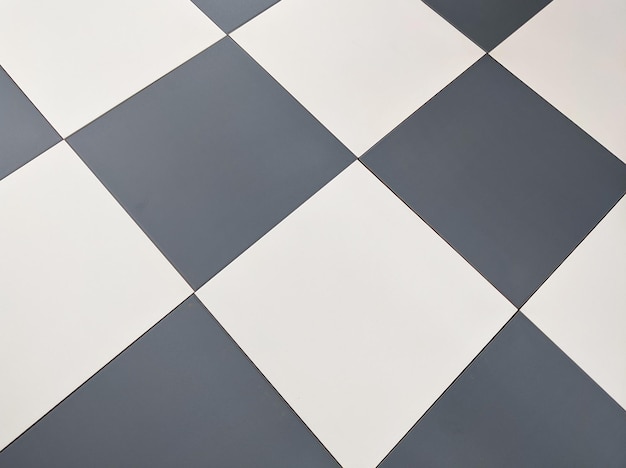 Photo checkered floor tiles