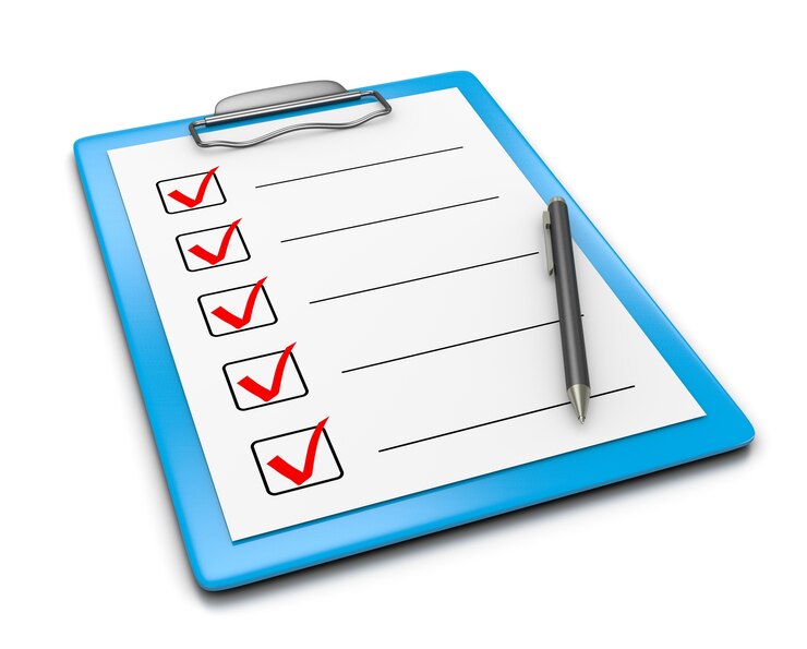 Foto checklist illustratie geïsoleerd