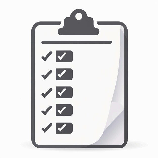 Checklist Speciaal Vlak icoon met wit achtergrond van potlood
