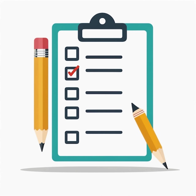 Checklist Special Flat icon with pencil