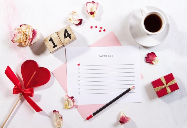 Checklist for St Valentine's Day