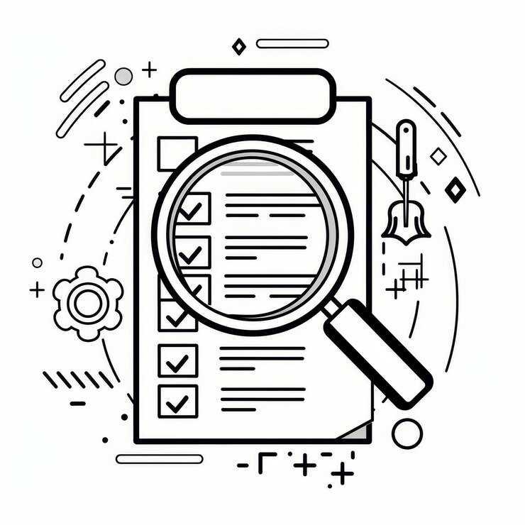 Photo a checklist with a magnifying glass symbolizes meticulous attention to detail thoroughness qu