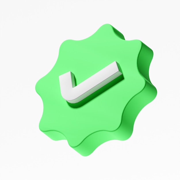 Checkmark icon. Correct symbol icon isolated