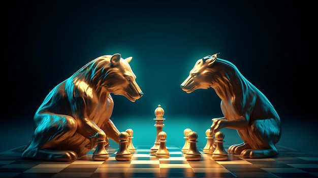 Checkmate These Two Bears Are Masters of Chess on the Board Generative AI