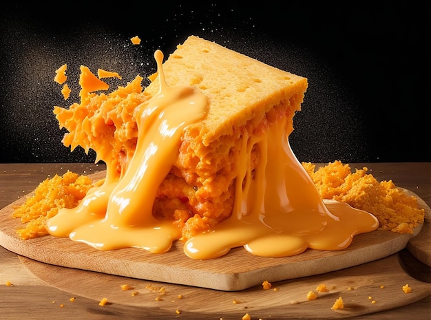 Cheddar cheese explosion