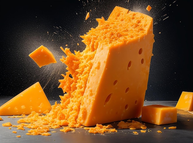 Cheddar cheese explosion