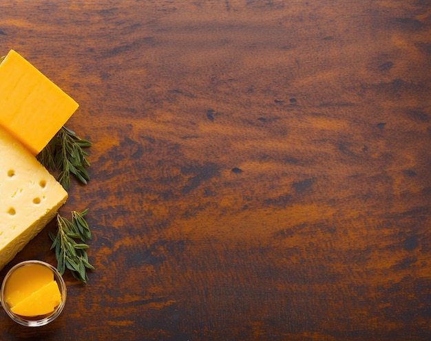 Foto formaggio cheddar su una tavola di legno