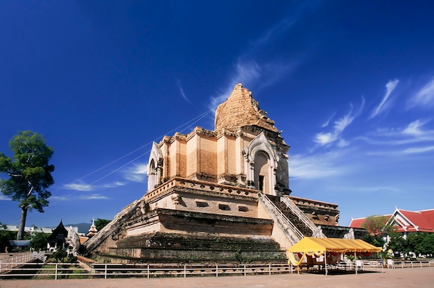 Chedi luang temple in chiang mai