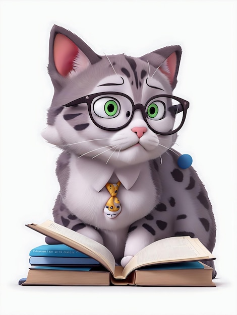 Фото Нахальный кот читает книгу