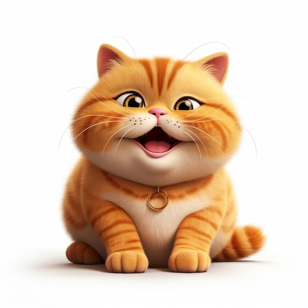 The Cheerful Adventures of Chubby Orange A Happy British Cat Cartoon Character in Cute 3D Illustrat