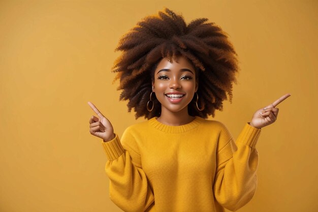 Cheerful Afro woman