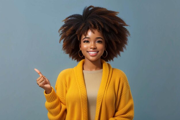 Cheerful Afro woman