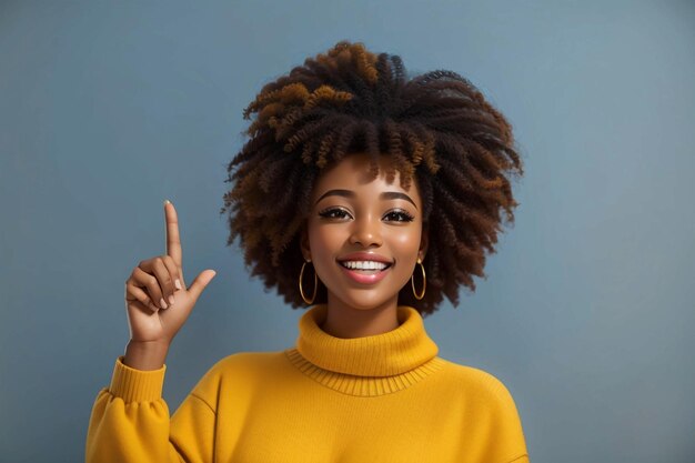 Cheerful Afro woman