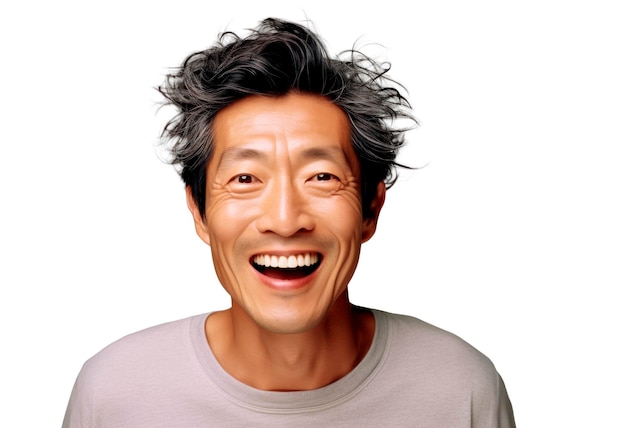 Cheerful Asian Man Fashion Portrait