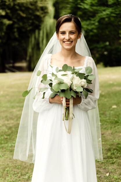 Cheerful bride