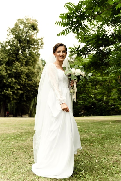 Cheerful bride