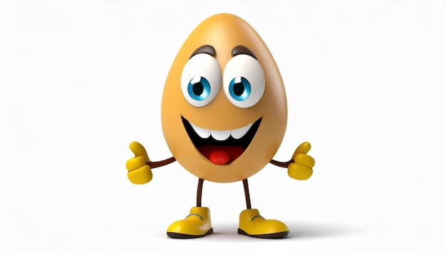 A Cheerful cartoon Egg character