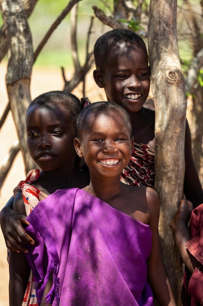 Cheerful children from the Maasai tribeKenya