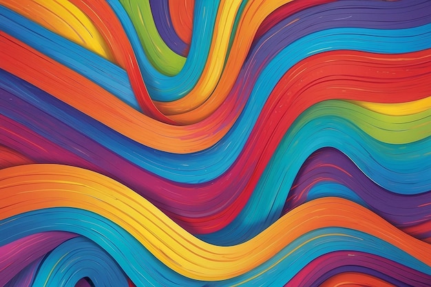 cheerful colorful lines of different bright colors