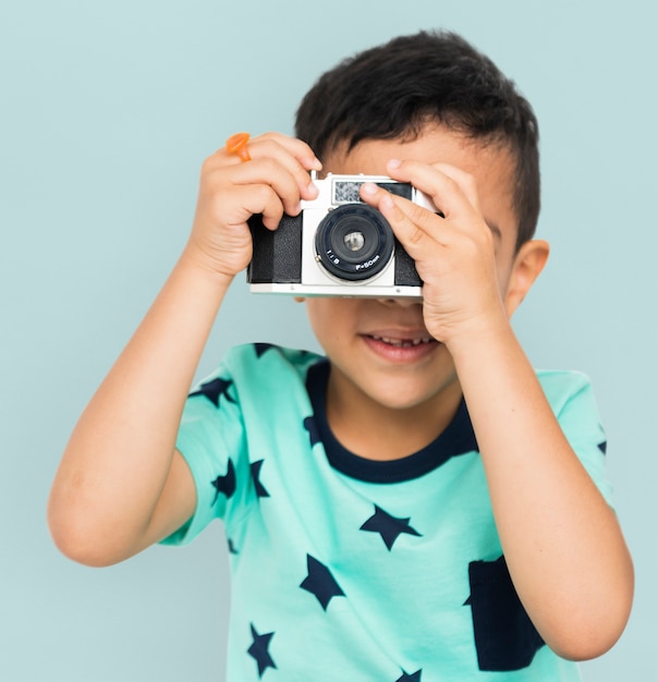 Cheerful Cute Kid Having Fun Concept