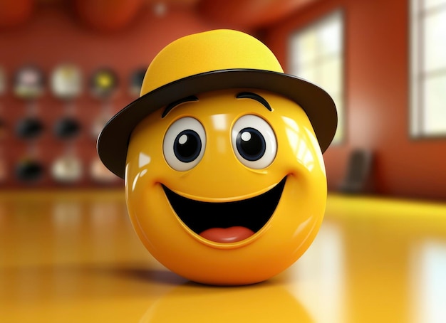 Cheerful emoji design