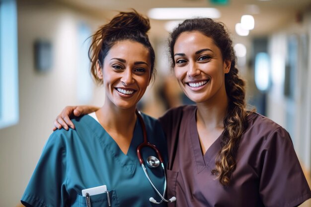 Photo cheerful female doctor with stethoscope