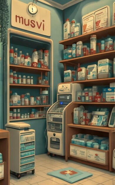 Foto farmacista allegro in farmacia