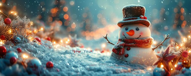 Photo a cheerful snowman wearing top hat wallpaper