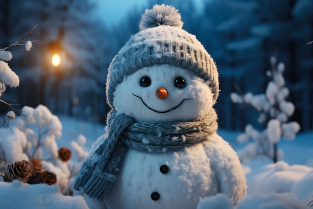 陽気 な 雪人 の 祝い の クリスマス カード の 背景