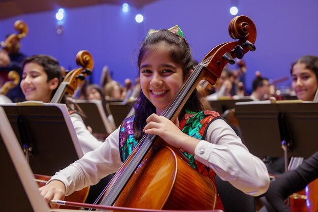 Cheerful Vest Symphony vests are smiling girl