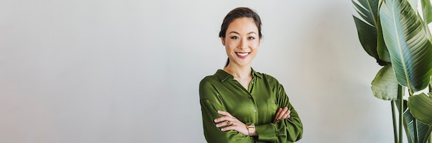 Cheerful woman in a studio shoot