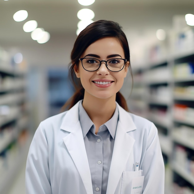 Cheerful Young African American Female Pharmacist