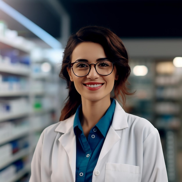 Cheerful Young African American Female Pharmacist