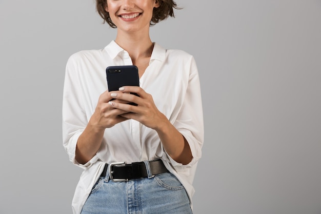 Cheerful young business woman