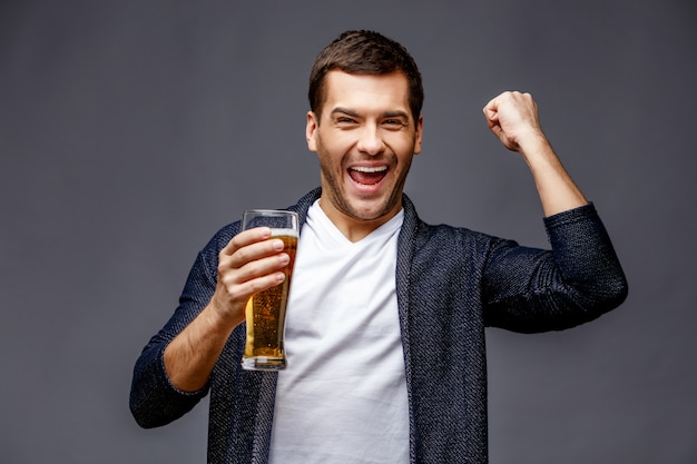 Cheerful young man in smart casual wear