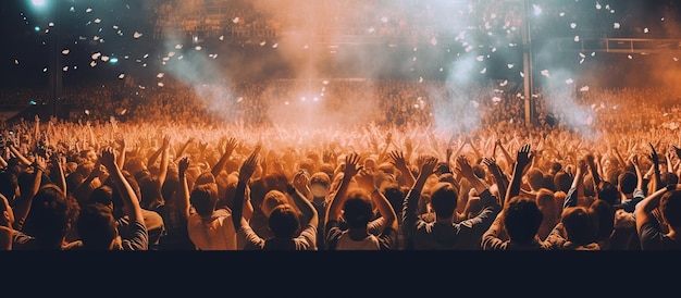 Photo cheering crowd at a rock concert