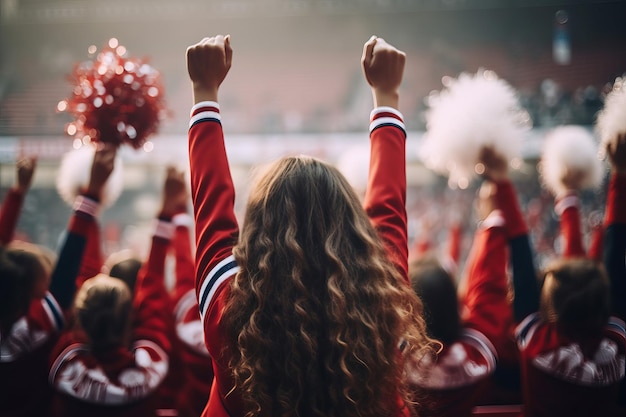 Cheerleaders cheering game Generate Ai