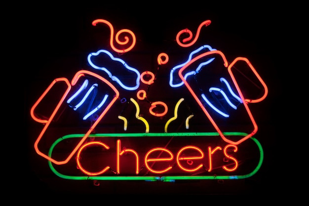 Photo cheers neon light