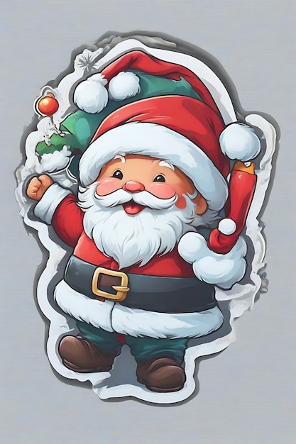 Cheery Christmas Santa Stickers