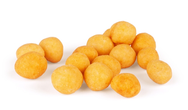 Premium Photo  Cheese balls isolated on white background