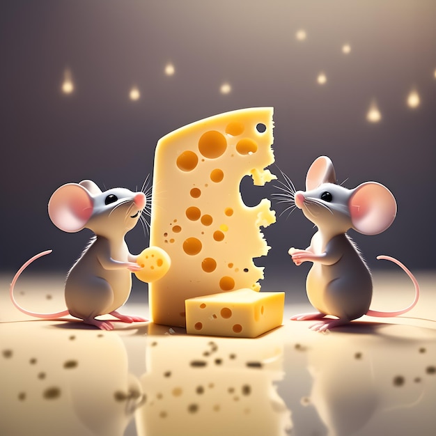 cheese being eaten by small tiny