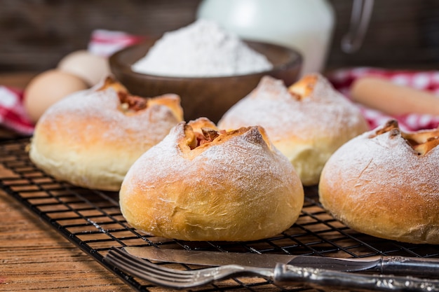 Cheese bread on the table