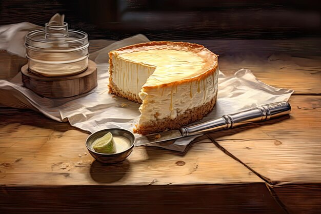 Foto arte di decorazione di torte di formaggio