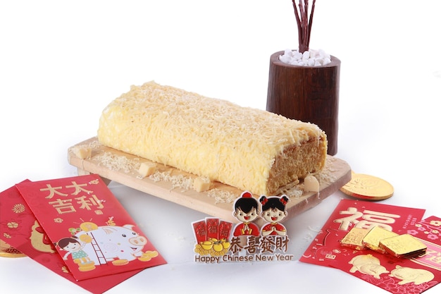 Cheese cake with decoration Chinese New Year