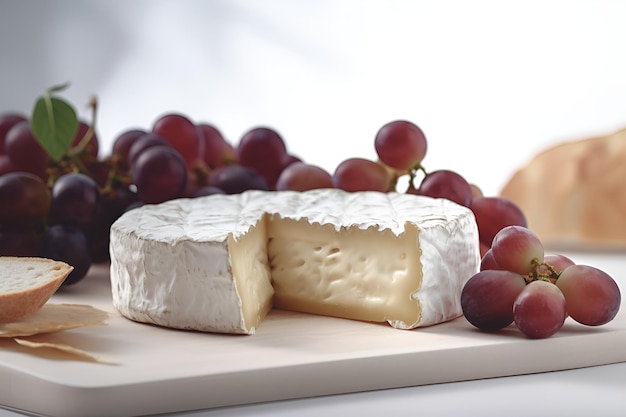 cheese Camembert nd grapes