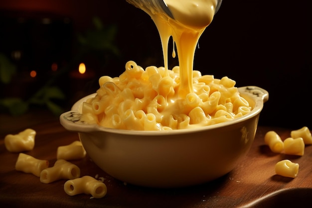 Cheese Cascading Macaroni Delight Generative AI