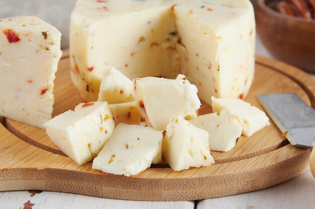 cheese collection craft cow and goat milk cheese wooden table